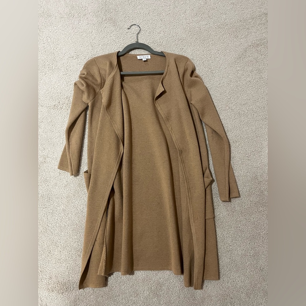 J. Crew Camel Knit Cardigan